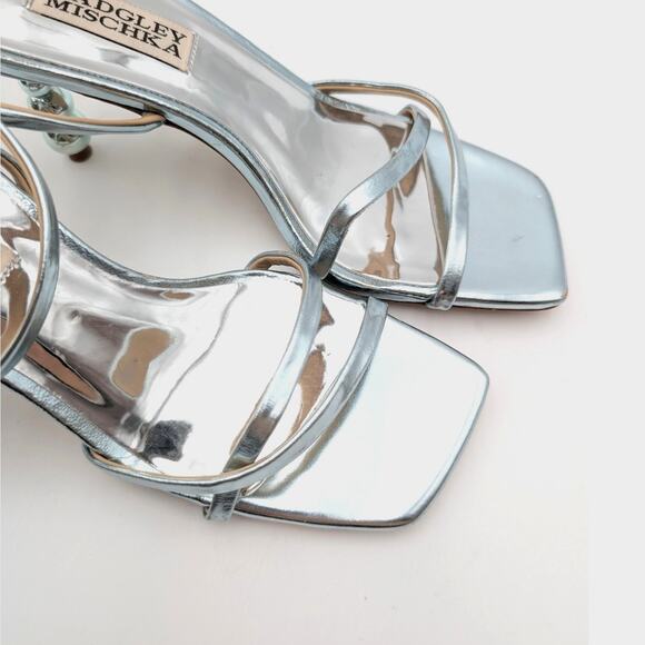 Badgley Mischka Ivette Pearl Heel Evening Sandals Women's Soft Mint Size US5 - Picture 8 of 10